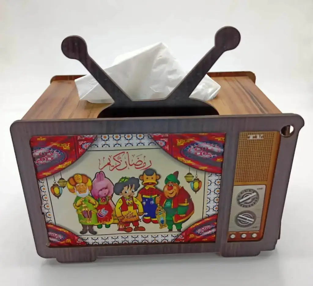 علبة مناديل تلفزيون 