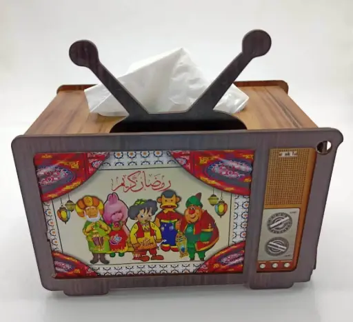 علبة مناديل تلفزيون 